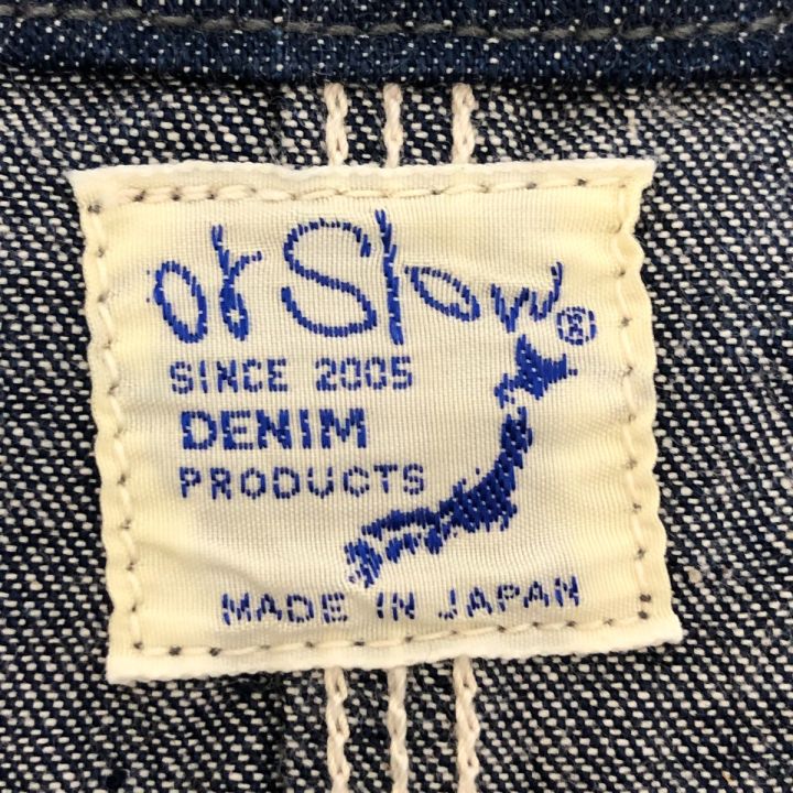 orSlow ジャケット ノーカラーカバーオール サイズ1 古着 インディゴ