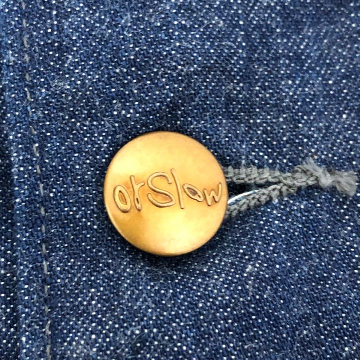 orSlow ジャケット ノーカラーカバーオール サイズ1 古着 インディゴ orSlow ジャケット ノーカラーカバーオール サイズ1 古着 インディゴ