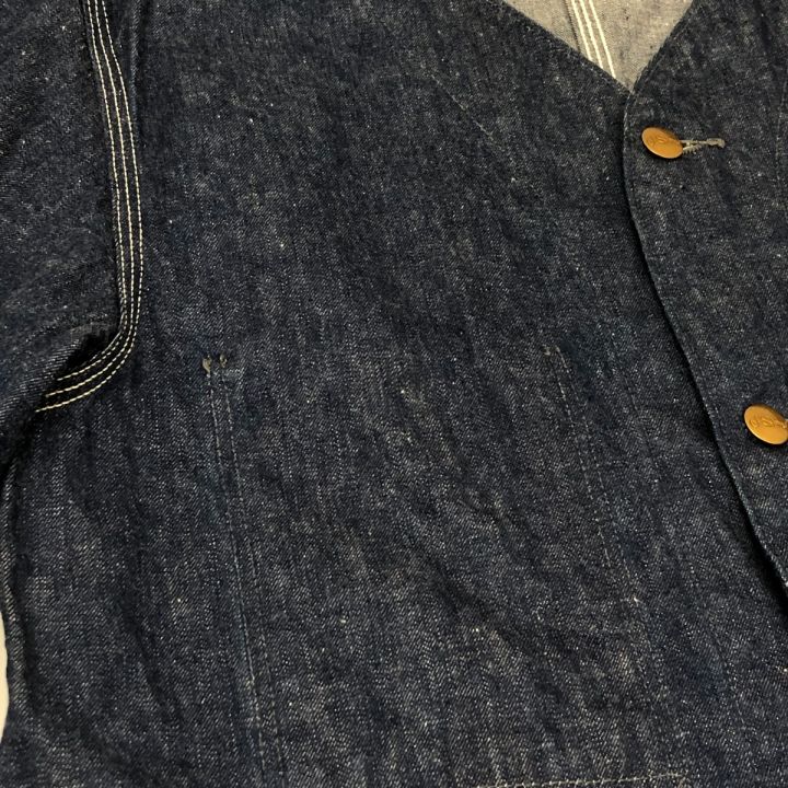 orSlow ジャケット ノーカラーカバーオール サイズ1 古着 インディゴ