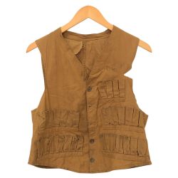 □□ 40s ベスト ハンティングベスト 古着 ブラウン Cランク