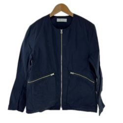 □□ UNIVERSAL PRODUCTS ブルゾン ノーカラージップアップブルゾン SIZE 3(L) 161-60403 ネイビー Cランク