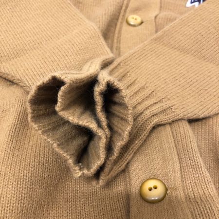  60~70s EAST-TENN カーディガン レタードカーディガン SIZE40 古着 カーキ