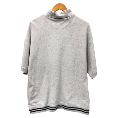  HUF スウェット 半袖ハーフジップスウェット SIZE L 古着 グレー