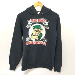 □□ 80s FRUIT OF THE LOOM パーカー プルオーバーパーカー 古着 SIZE M ブラック Cランク