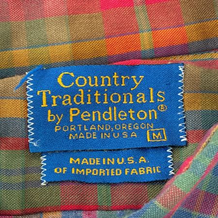  90s PENDLETON シャツ 半袖シャツ SIZE M 古着 レッド