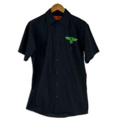 □□ 90s RED KAP シャツ 半袖ワークシャツ SIZE S 古着 ブラック Cランク