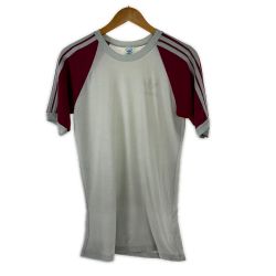 □□ 80s adidas Originals Tシャツ SIZE M 古着 ワインレッド Cランク