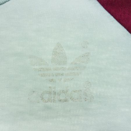  80s adidas Originals Tシャツ SIZE M 古着 ワインレッド