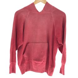 □□ 60s パーカー プルオーバーパーカー サンフェード 古着 レッド Cランク