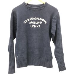 □□ AVIREX アビレックス ニット セーター 40(L)  ネイビー Cランク