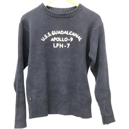  AVIREX アビレックス ニット セーター 40(L)  ネイビー