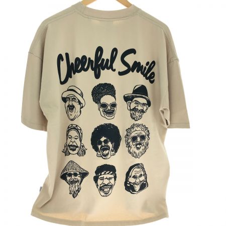  gym master ジムマスター Tシャツ Cheerful SmileビックTee SIZE L タグ付 G321708 ベージュ