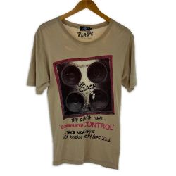 □□ Hysteric Glamour ヒステリックグラマー Tシャツ SIZE M 古着 THE CLASH 02183CT10 ベージュ Cランク