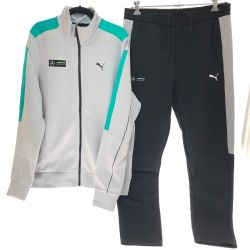 □□ PUMA プーマ セットアップ メルセデス AMG プーマ コラボ ジャージ上下 SIZE L 598038/39 グレー x ブラック Aランク