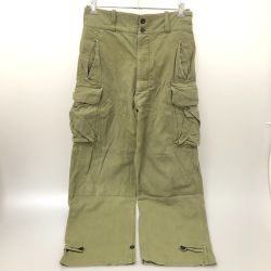□□ 50s French Army ミリタリーパンツ　サイズ不明　古着 M４７前期 オリーブ Cランク