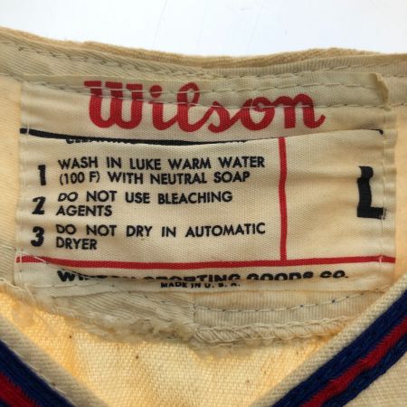  40~50s Willson シャツ ベースボールシャツ SIZE L 古着 アイボリー