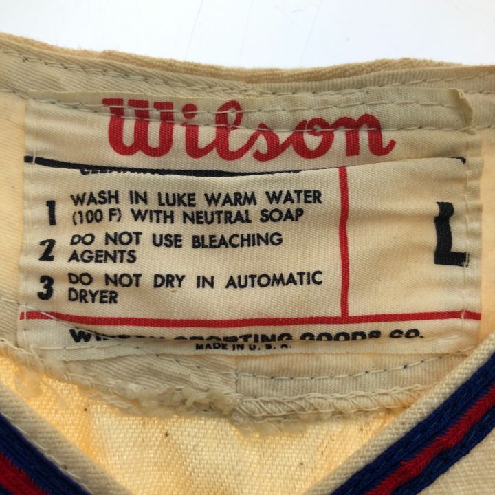 □□40~50s Willson シャツ ベースボールシャツ SIZE L 古着 アイボリー 40~50s Willson シャツ ベースボールシャツ SIZE L 古着 アイボリー