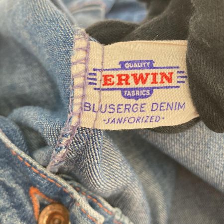  50s JCPenney(ERWIN) ジーンズ　片爪GRIPPERジッパー UFOリベット　サイズ不明 インディゴ 古着