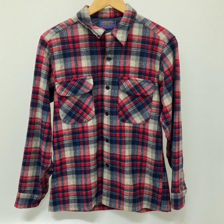  70s PENDLETON 長袖チェックシャツ　 USA製　Ｍサイズ レッド 古着