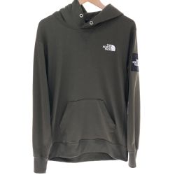 □□ THE NORTH FACE ザノースフェイス パーカー スクエアロゴフーディ SIZE M  NT12141 オリーブ Aランク