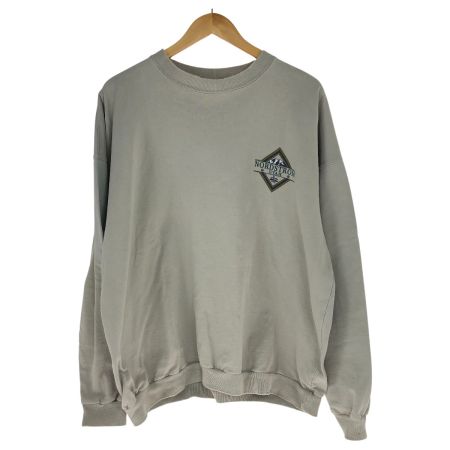  80~90s Green Brand スウェット トレーナー Lサイズ 古着 アメリカ製 ベージュ