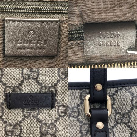  GUCCI グッチ 2WAYショルダーバッグ  トートバッグ GGスプリーム  PVCレザー  388929 ダークブラウン