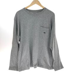 □□ THE NORTH FACE ザノースフェイス 長袖Tシャツ ロンT カットソー パープルレーベル ロングスリーブ SIZE L NT3961N ライトグレー Cランク
