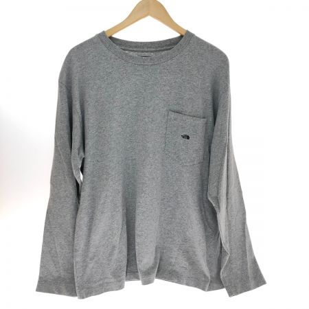  THE NORTH FACE ザノースフェイス 長袖Tシャツ ロンT カットソー パープルレーベル ロングスリーブ SIZE L NT3961N ライトグレー