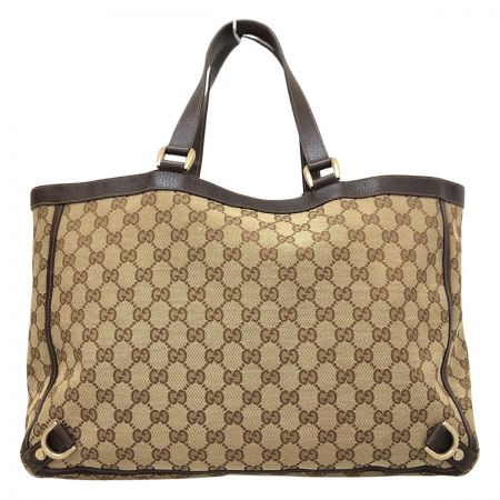  GUCCI グッチ トートバッグ  GGキャンバス アビー キャンバス×レザー 141472 ブラウン