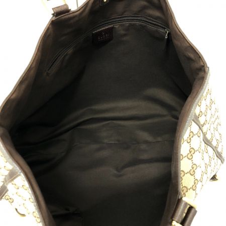  GUCCI グッチ トートバッグ  GGキャンバス アビー キャンバス×レザー 141472 ブラウン