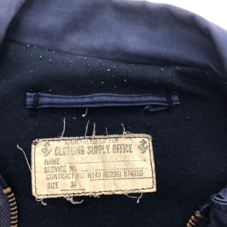  60s U.S.NAVY ジャケット サブマリンジャケット 34 serval ジッパー ネイビー