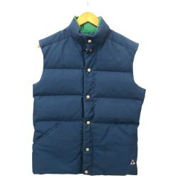 □□ GERRY ジェリー ベスト リバーシブルダウンベスト SIZE M 古着 ブルー Cランク