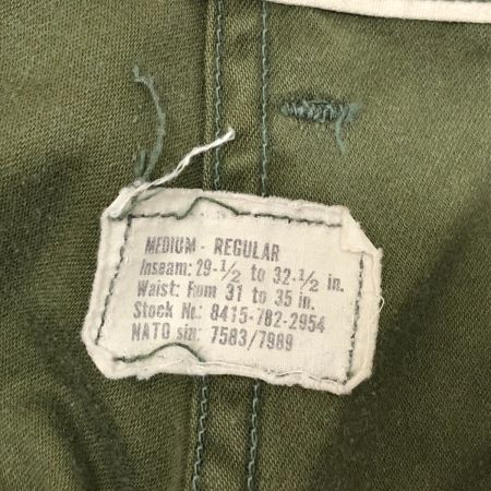  70s US.ARMY パンツ Medium-Regular M-65 72年製 古着 8415-782-2954 オリーブ