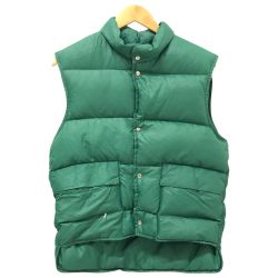 □□ 70s WOOLRICH ベスト ダウンベスト 古着 グリーン Cランク