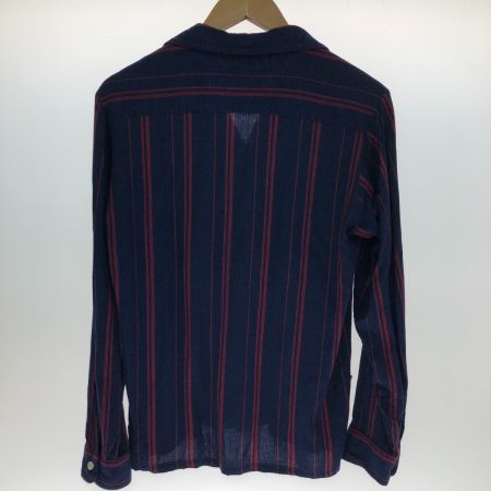  60~70s PENNEYS(TOWNCRAFT) シャツ 開襟シャツ SIZE S Plusタグ 古着 ネイビー x レッド