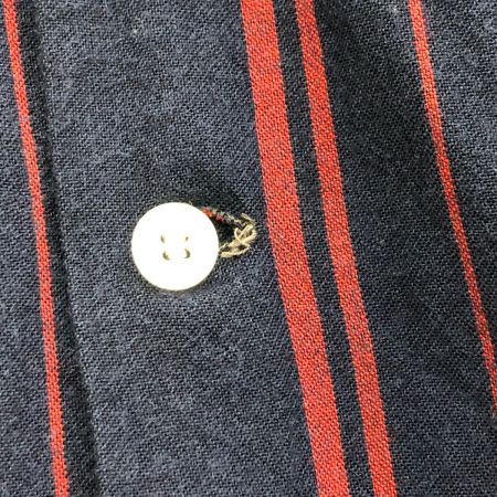  60~70s PENNEYS(TOWNCRAFT) シャツ 開襟シャツ SIZE S Plusタグ 古着 ネイビー x レッド