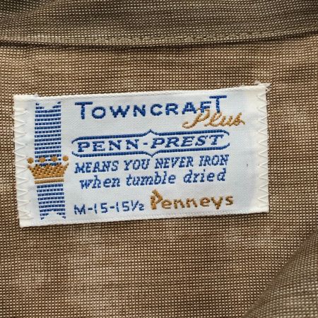  60~70s PENNEYS(TOWNCRAFT) シャツ 開襟シャツ 60~70s PENNEYS(TOWNCRAFT) SIZE M Plusタグ 古着 ベージュ