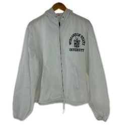□□ 60s Champion KNITWEAR ジャケット フード付きスイングトップ SIZE L 古着 ホワイト Cランク