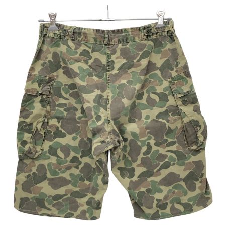  50~60s Unknown パンツ ハーフカーゴパンツ カモフラージュ 両爪WALDESジッパー グリーン