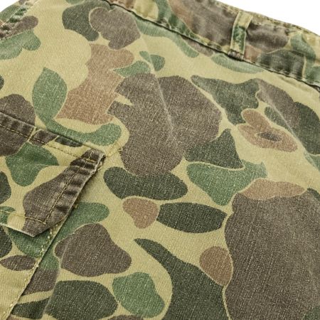  50~60s Unknown パンツ ハーフカーゴパンツ カモフラージュ 両爪WALDESジッパー グリーン