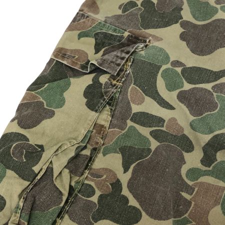  50~60s Unknown パンツ ハーフカーゴパンツ カモフラージュ 両爪WALDESジッパー グリーン