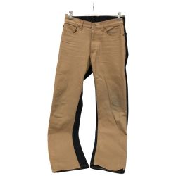 □□ 児島ジーンズ パンツ カツラギ デニム バイカラー ドッキング パンツ 32  ベージュ Cランク