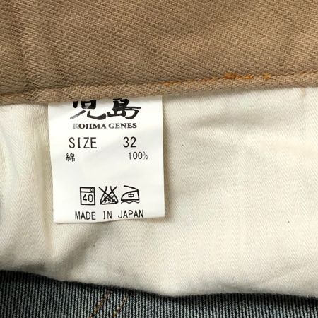  児島ジーンズ パンツ カツラギ デニム バイカラー ドッキング パンツ 32  ベージュ
