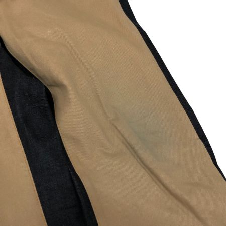  児島ジーンズ パンツ カツラギ デニム バイカラー ドッキング パンツ 32  ベージュ