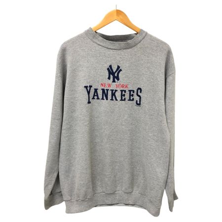  90s LOGOATHLETIC スウェット SIZE L New York Yankees 古着 グレー