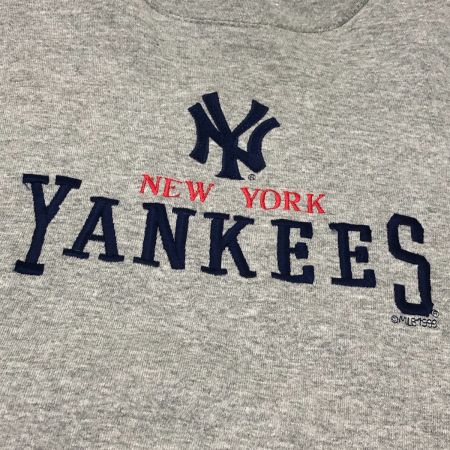  90s LOGOATHLETIC スウェット SIZE L New York Yankees 古着 グレー