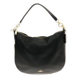 □□ COACH コーチ バッグ ショルダーバッグ ペブルドレザー ワンショルダー　 58136 ブラック Bランク