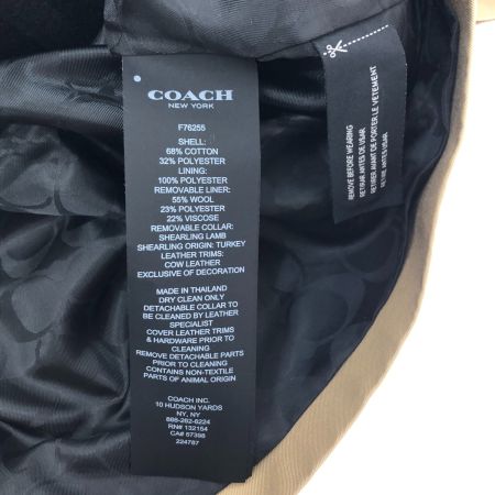  COACH コーチ コート トレンチコート ライナー・襟ボア付 sizeMP SIZE M  F76255 ベージュ
