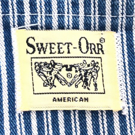  70s SWEET-ORR パンツ ペインターパンツ SIZE 不明 ヒッコリー セミオートマチックTALONジッパー 古着 ブルー