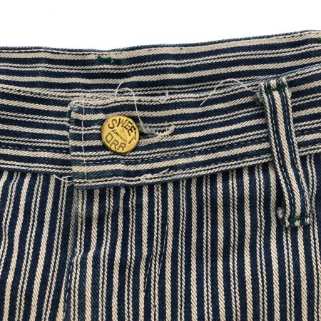  70s SWEET-ORR パンツ ペインターパンツ SIZE 不明 ヒッコリー セミオートマチックTALONジッパー 古着 ブルー